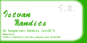 istvan mandics business card